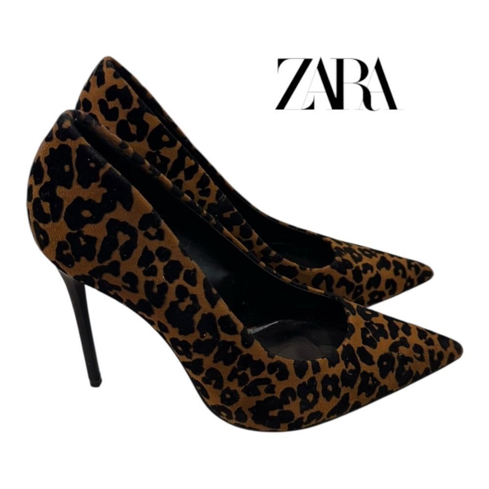 Zara Women’s Leopard Print Stiletto Heels Pumps 36